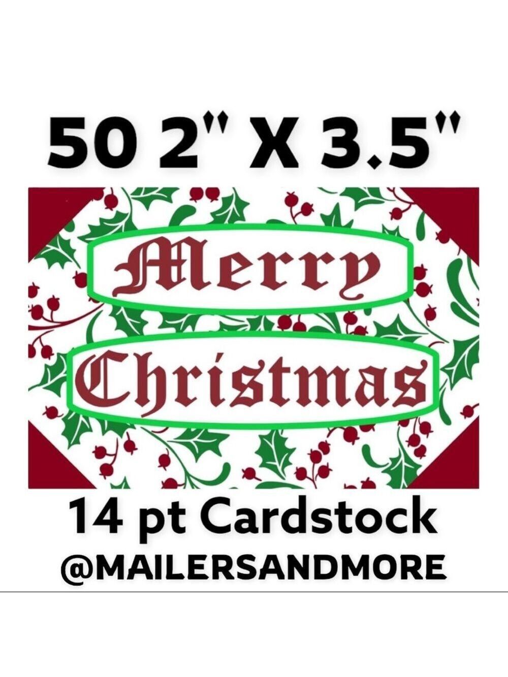50 Merry Christmas Holly Berry Cards PRICE IS FIRM
